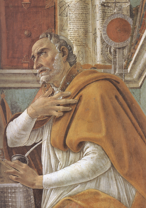 Details of  St Augustine in his Study (mk36)